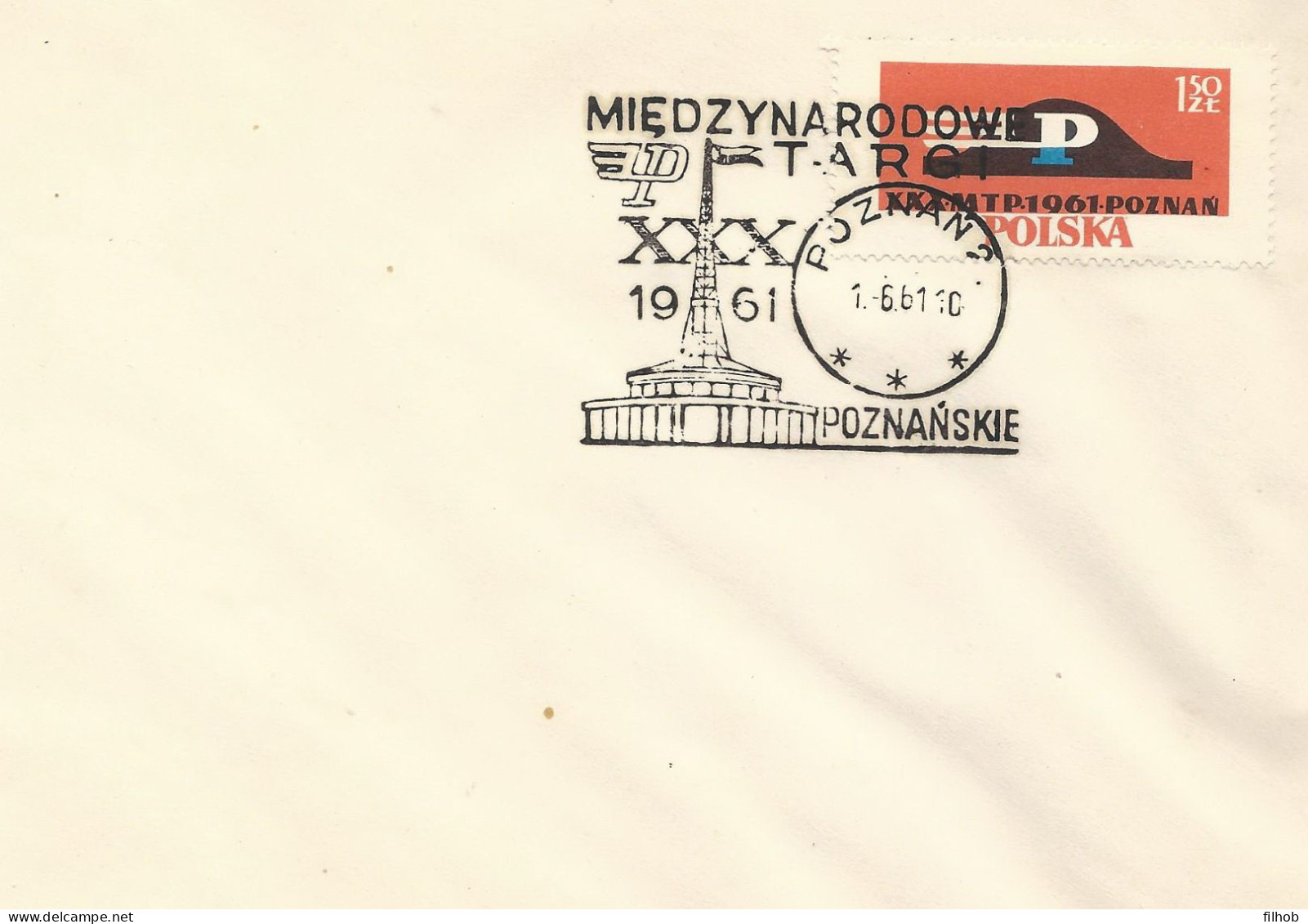 Poland Postmark D61.06.01 POZNAN.kop: Trade Fair - Postwaardestukken