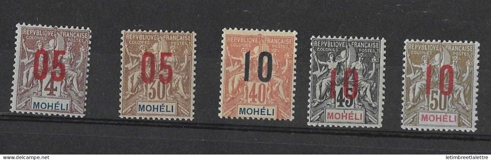 Mohéli - YT N° 17 à 22 ** Sans Le 18 -  Neuf Sans Charnière - Unused Stamps