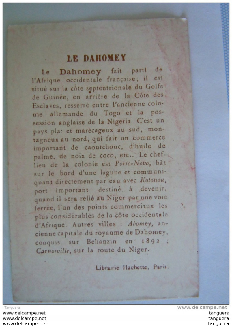 Chromo Le Dahomey Type Dhoméen Caoutchou Porto Nove Librairie Hachette Paris - Autres & Non Classés