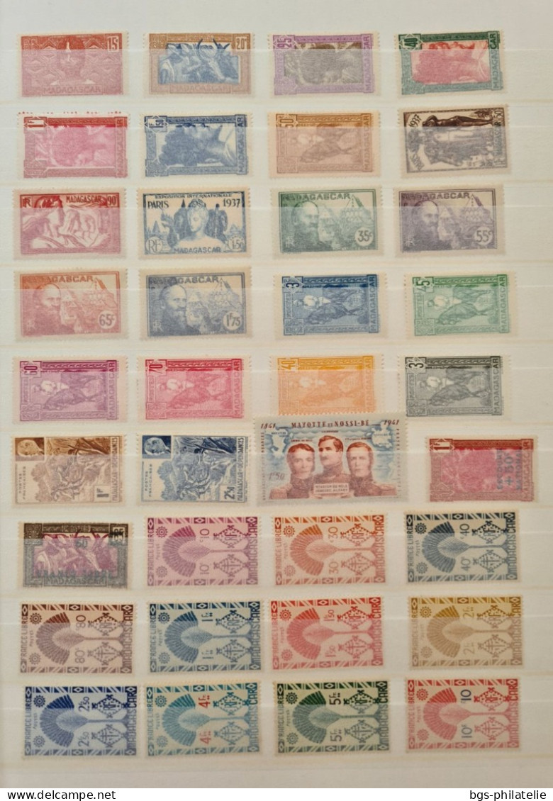 Collection de timbres de colonies Françaises neufs ** et neufs * .