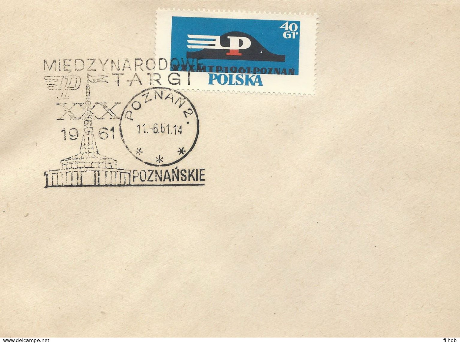 Poland Postmark D61.06.11 POZNAN.B02kop: Trade Fair - Postwaardestukken