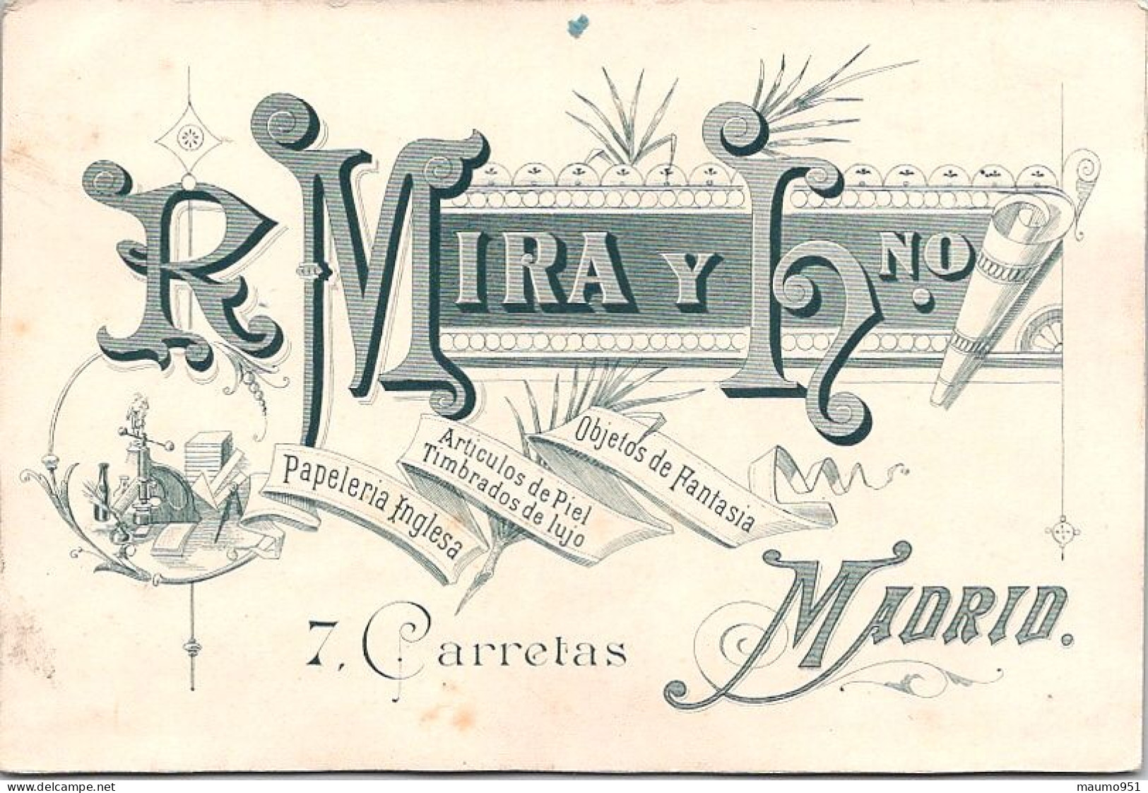 CARTE PUBLICITAIRE ET DE VISITE ANCIENNE - MADRID - Werbung