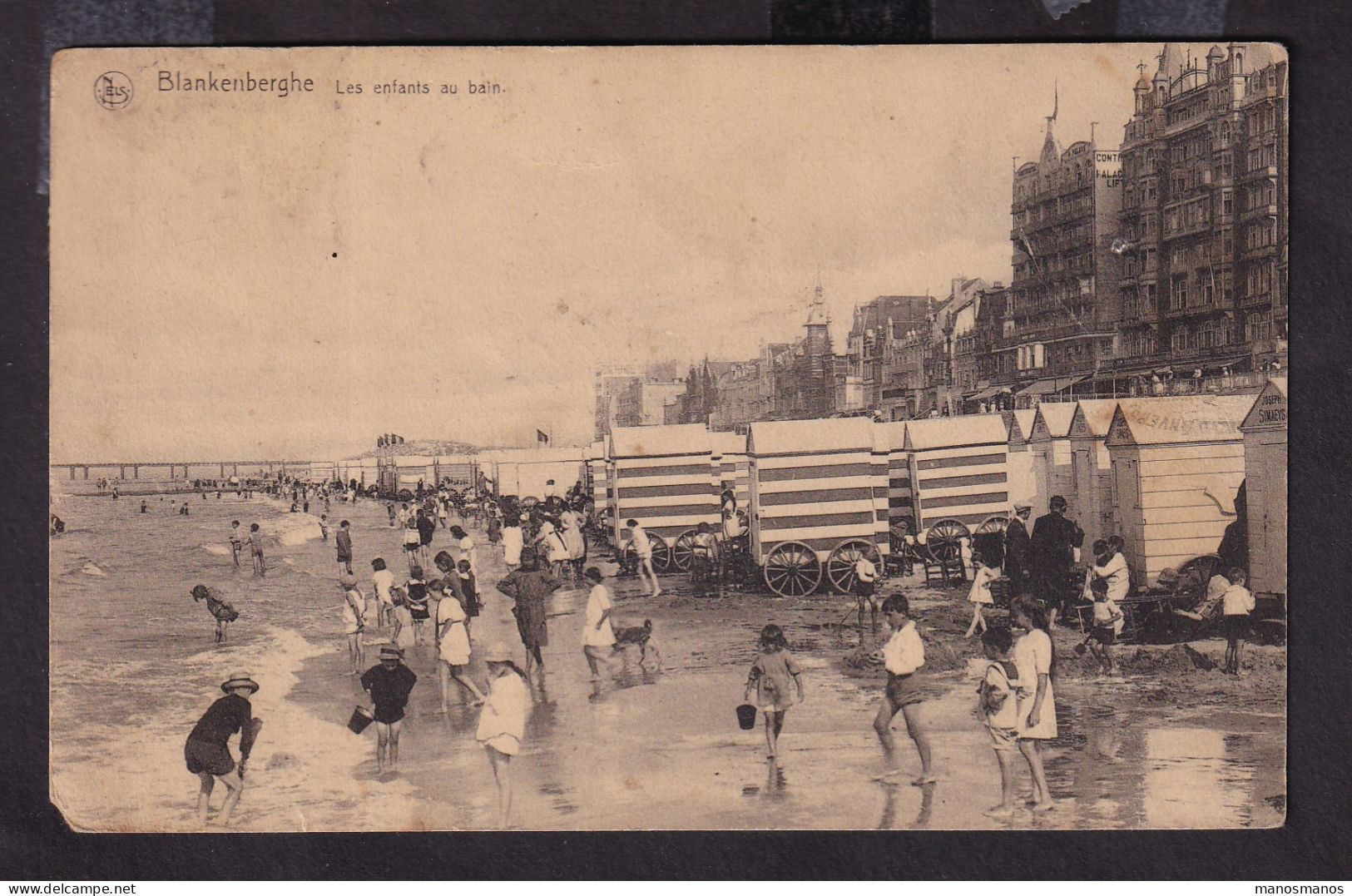 239/41 - Griffe Linéaire PEPINSTER Annulant à L'arrivée TP Albert S/ Carte-Vue BLANKENBERGHE 1922 Vers HODISTER - Langstempel