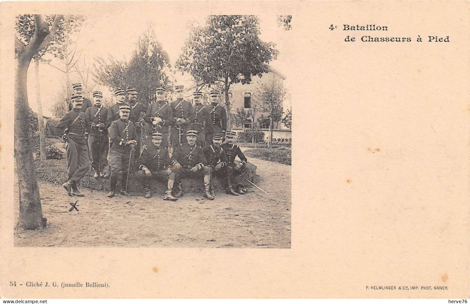 Militaria - Guerre 1914-1918 - 4e Bataillon De Chasseurs à Pied - Guerra 1914-18