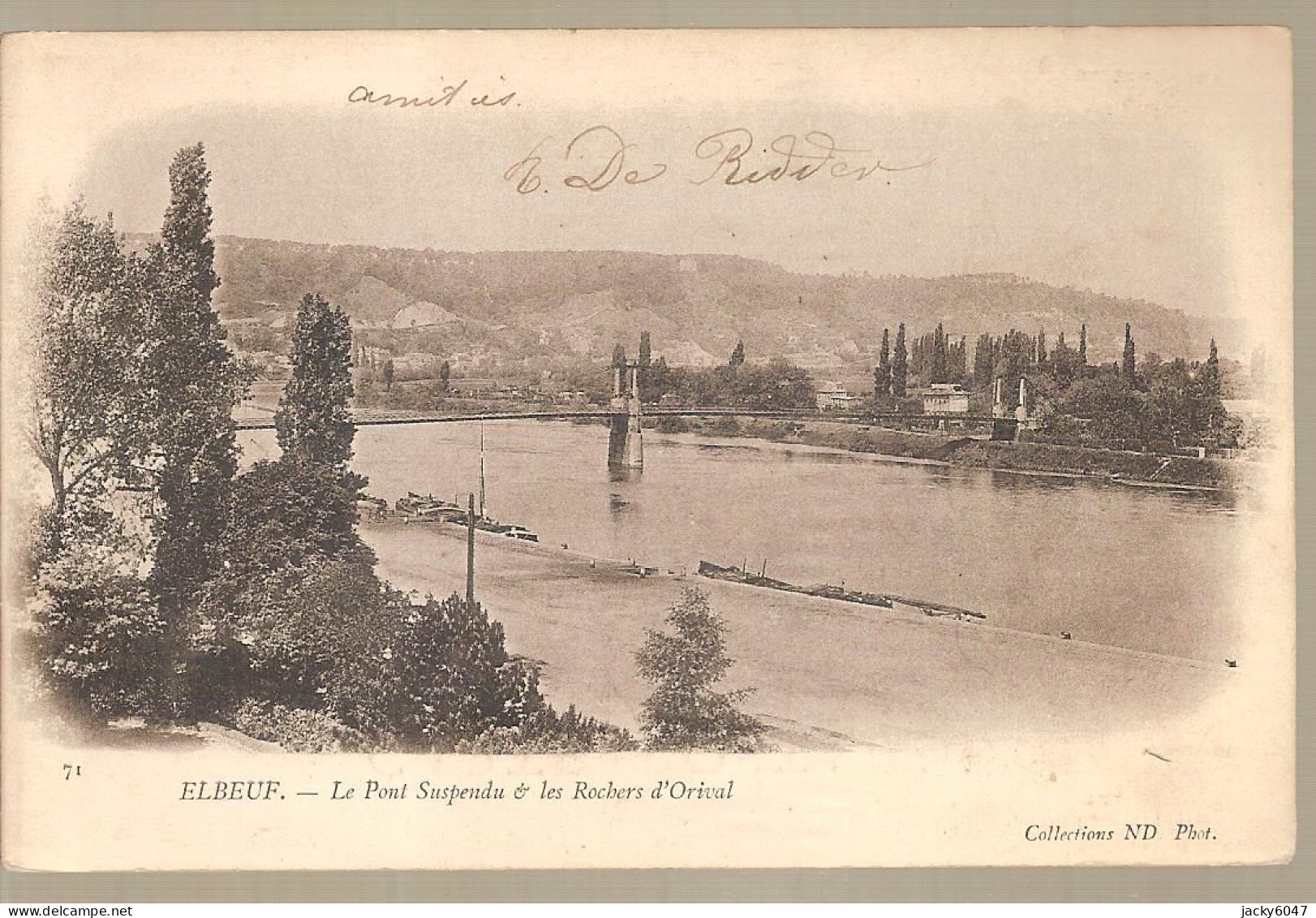 76 - Elbeuf - Le Pont Suspendu - Les Rochers D'Orival - Elbeuf