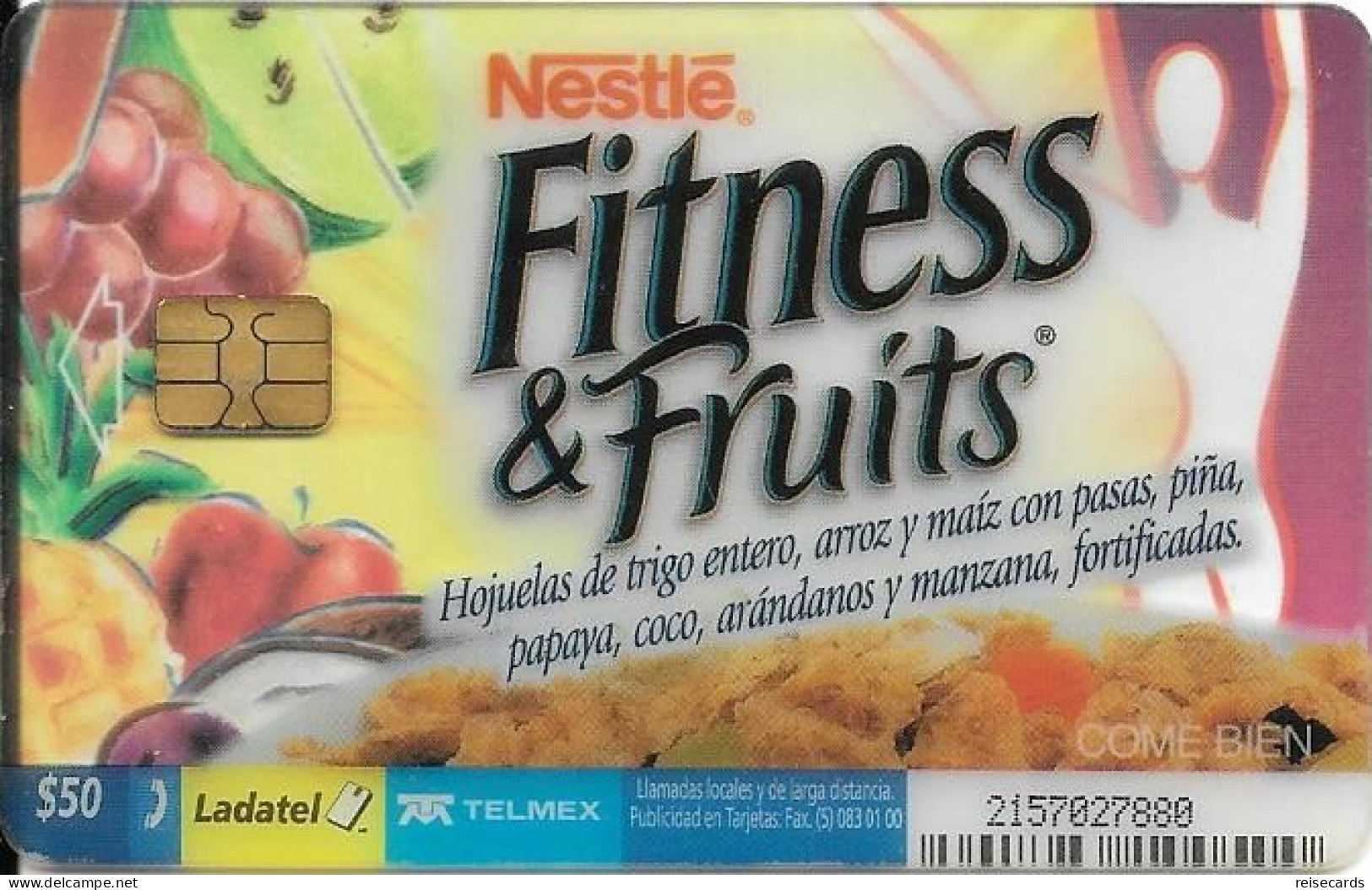 Mexico: Telmex/lLadatel - 2002 Nestlé, Fitness & Fruits. Transparent - Mexico