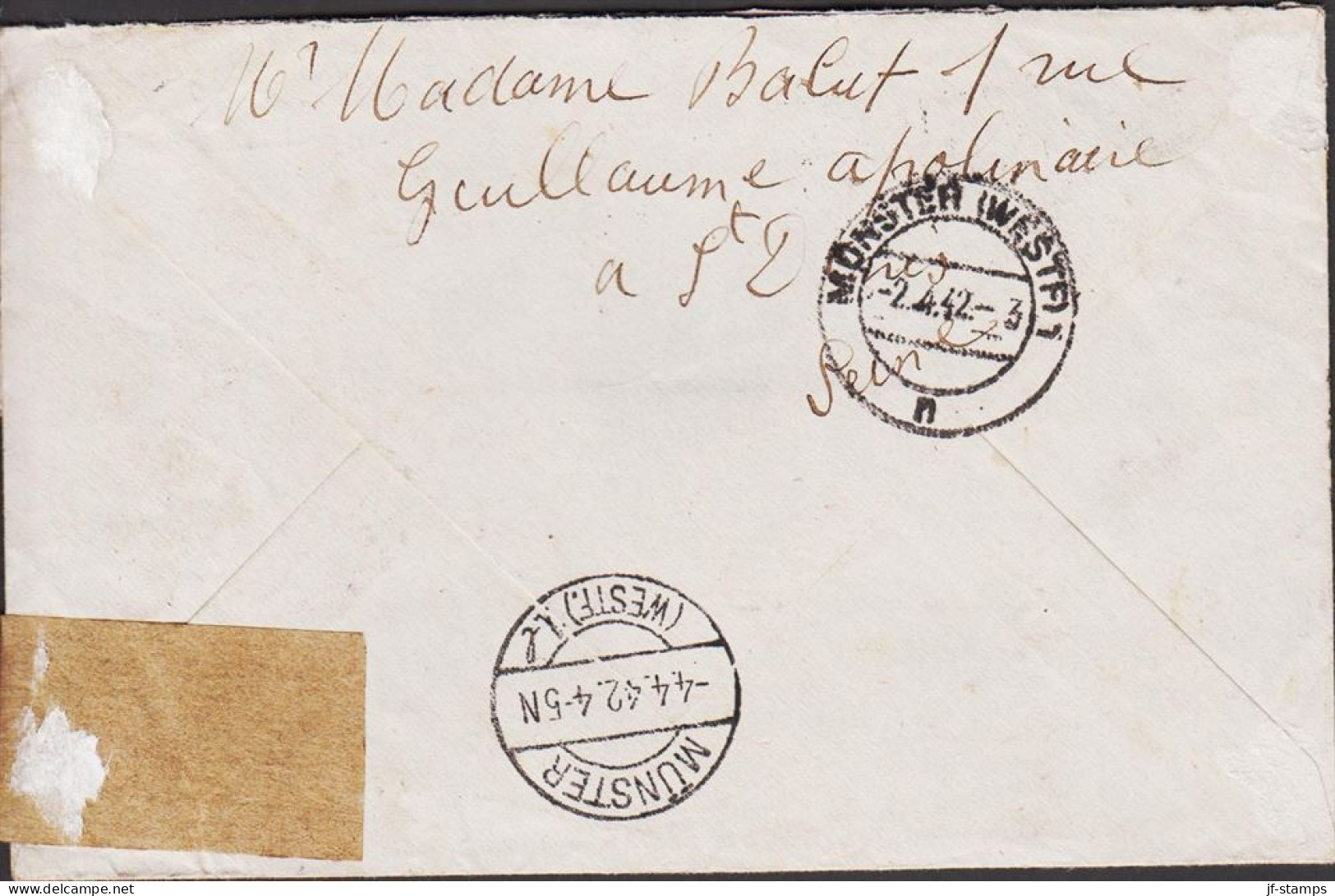 1943. REP. FRANCAISE. Pair 2 F + 1F50 Marschall Philippe Pétain + Pair 50 C On Very Interest... (Michel 525+) - JF545773 - Lettres & Documents