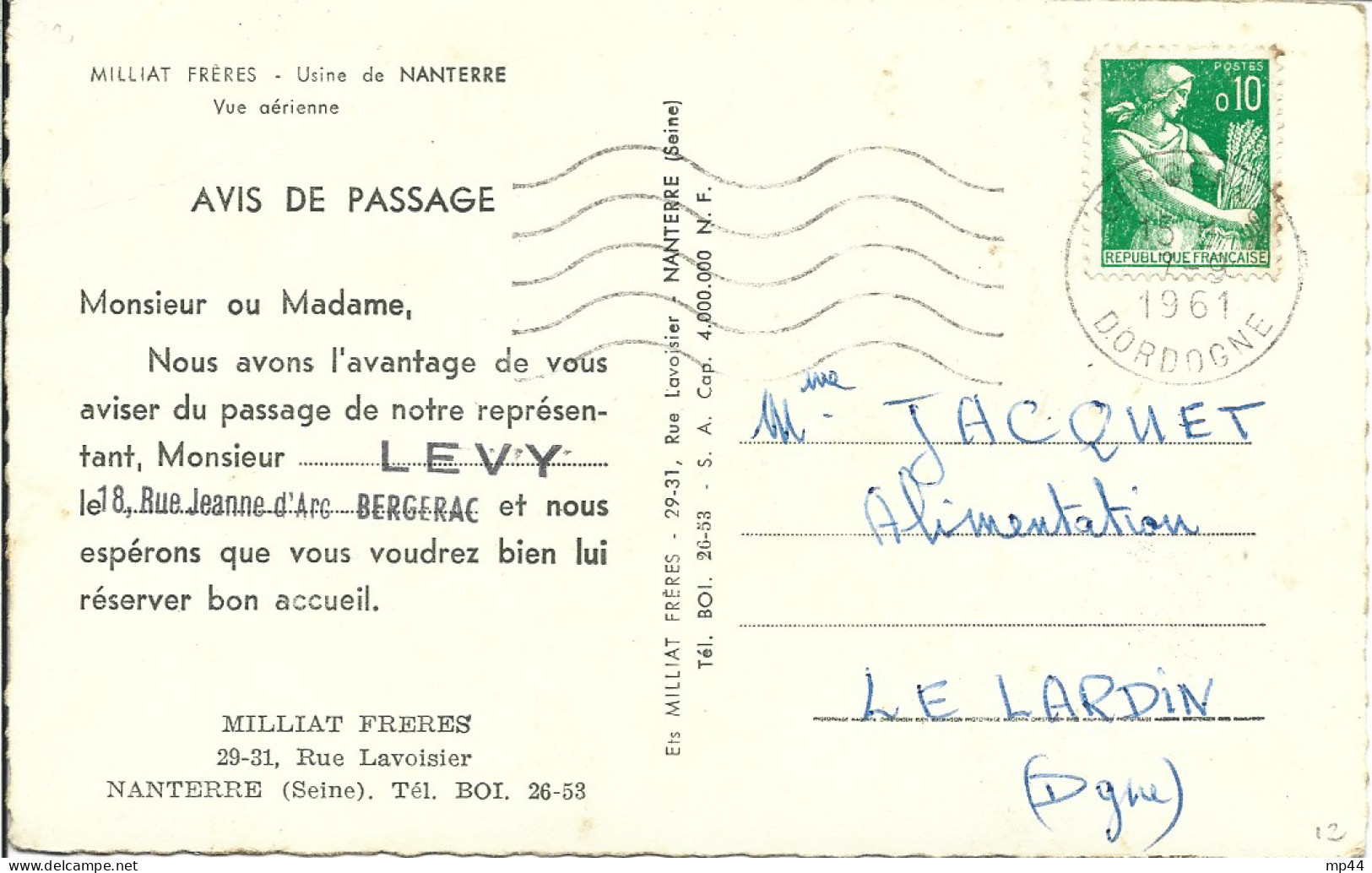 12  ---  92  NANTERRE  Usine Milliat Frères - Nanterre