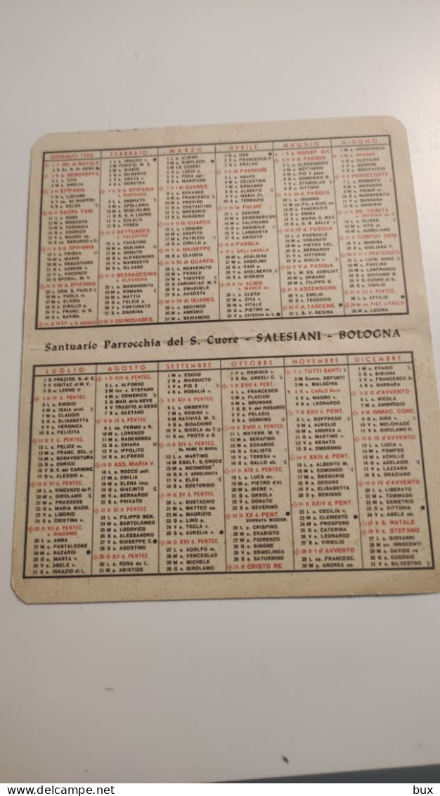 1965 Parrocchia Del Sacro Cuore Salesiani Bologna Santo Giovanni Bosco Calendarietto Tascabile Calendario Religioso - Klein Formaat: 1961-70