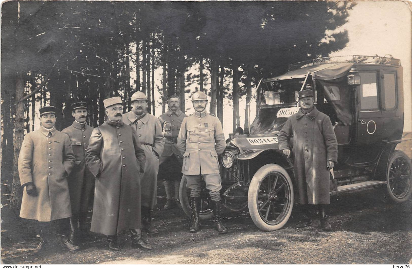 Militaria - Guerre 1914-1918 - Carte Photo - Militaires - Soldats - Automobile - Guerra 1914-18