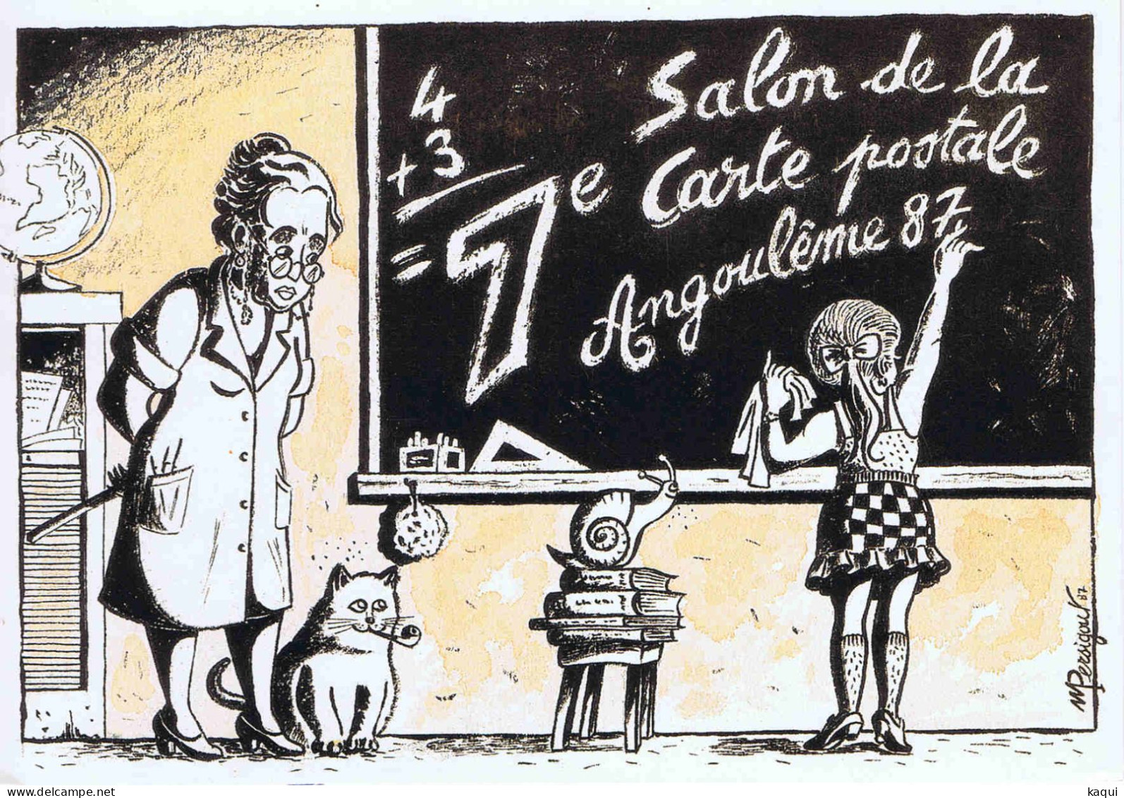 CHARENTE - ANGOULÊME - 7e Salon De La Carte Postale - 1987 -  Illustrateur PERSIGOUT - Bourses & Salons De Collections