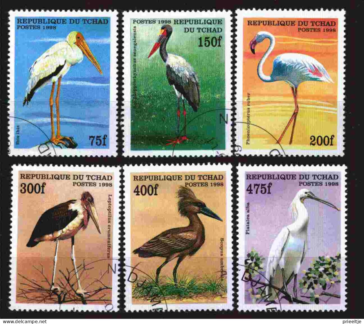 Tchad 1998 Birds Of Africa  Y.T. 1100K/1100Q (0) - Tchad (1960-...)