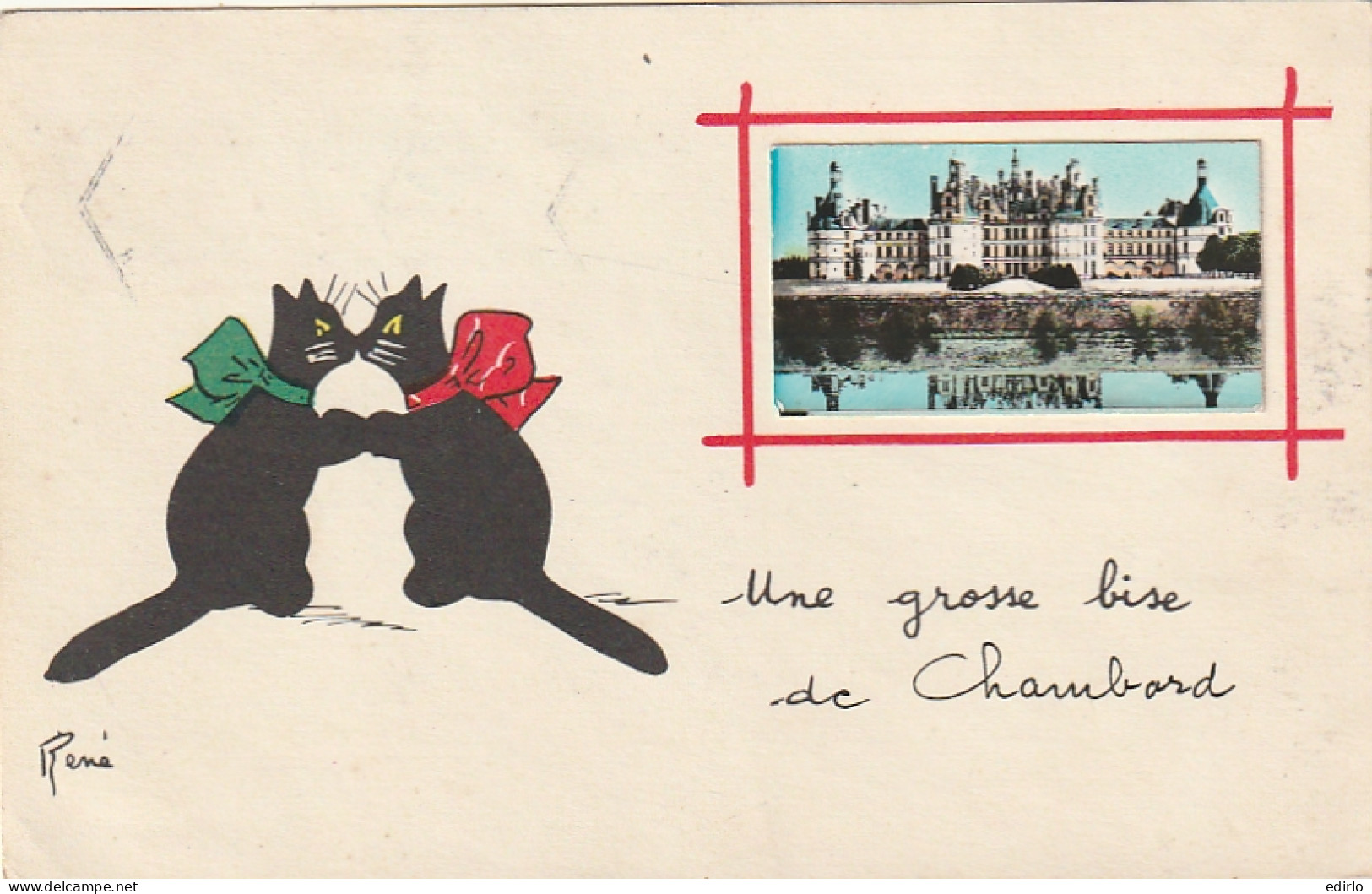  ***  CHATS *** CHATTS CHATONS  --  René --- Grosse Bise  De Chambord -- TTB Neuve - Chambord