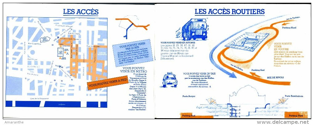 PARIS Ancien Guide Du Forum Des Halles (voir 8 Scans) - Reiseprospekte