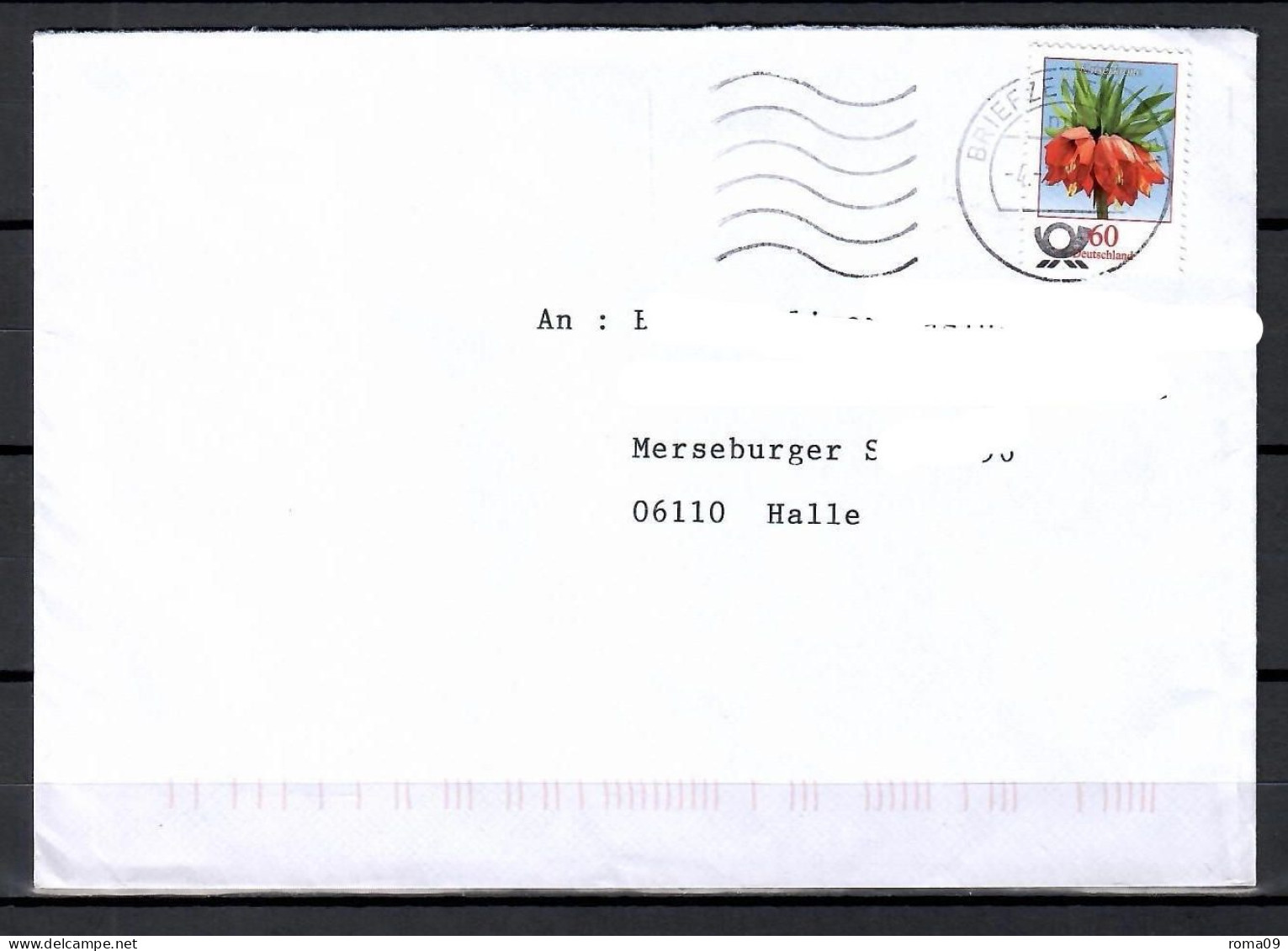 MiNr. 3043; Blumen: Kaiserkrone, Auf Portoger. Brief Von BZ 51 Nach Halle; B-1159 - Storia Postale