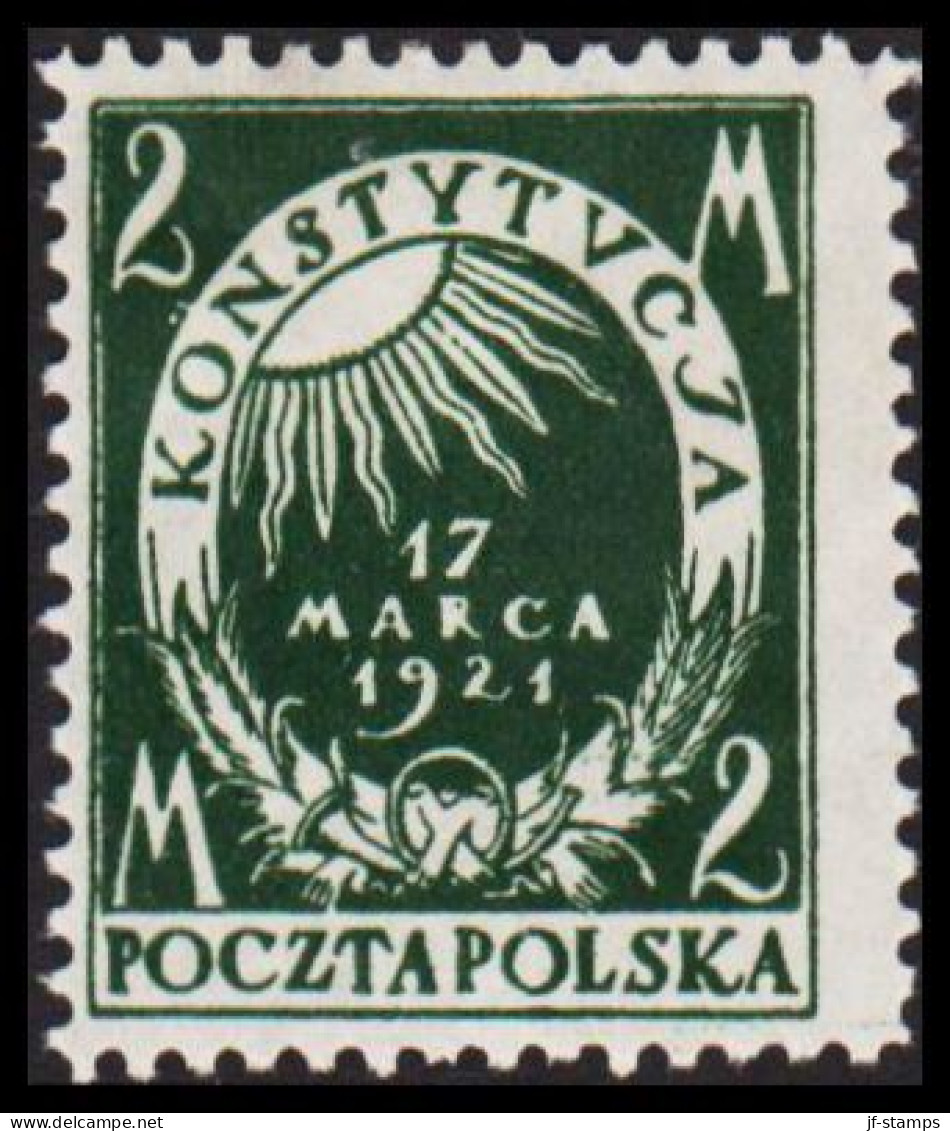 1921. POLSKA.  March Constitution 2 M Hinged.  (Michel 164) - JF545892 - Unused Stamps