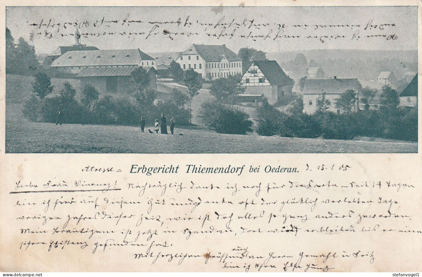 Oederan - Thiemendorf   Gel.1906   Erbgericht - Oederan