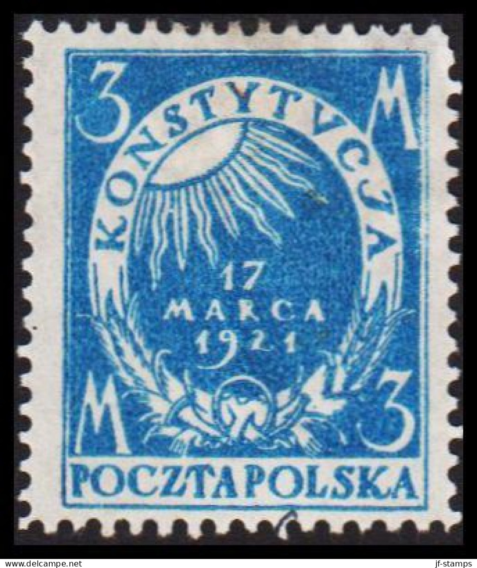 1921. POLSKA.  March Constitution 3 M Hinged. Thin.  (Michel 165) - JF545893 - Neufs