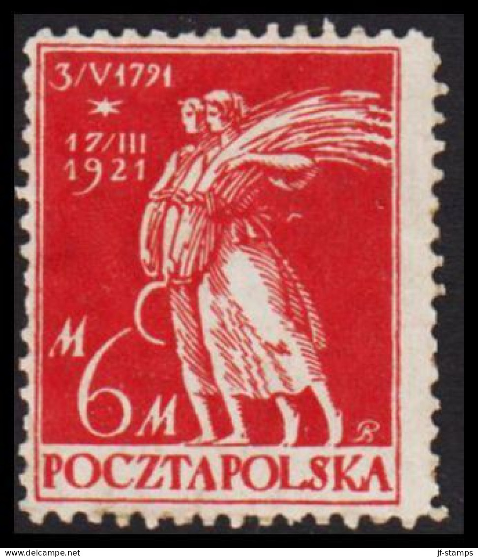 1921. POLSKA.  March Constitution 6 M Hinged.  (Michel 167) - JF545895 - Unused Stamps