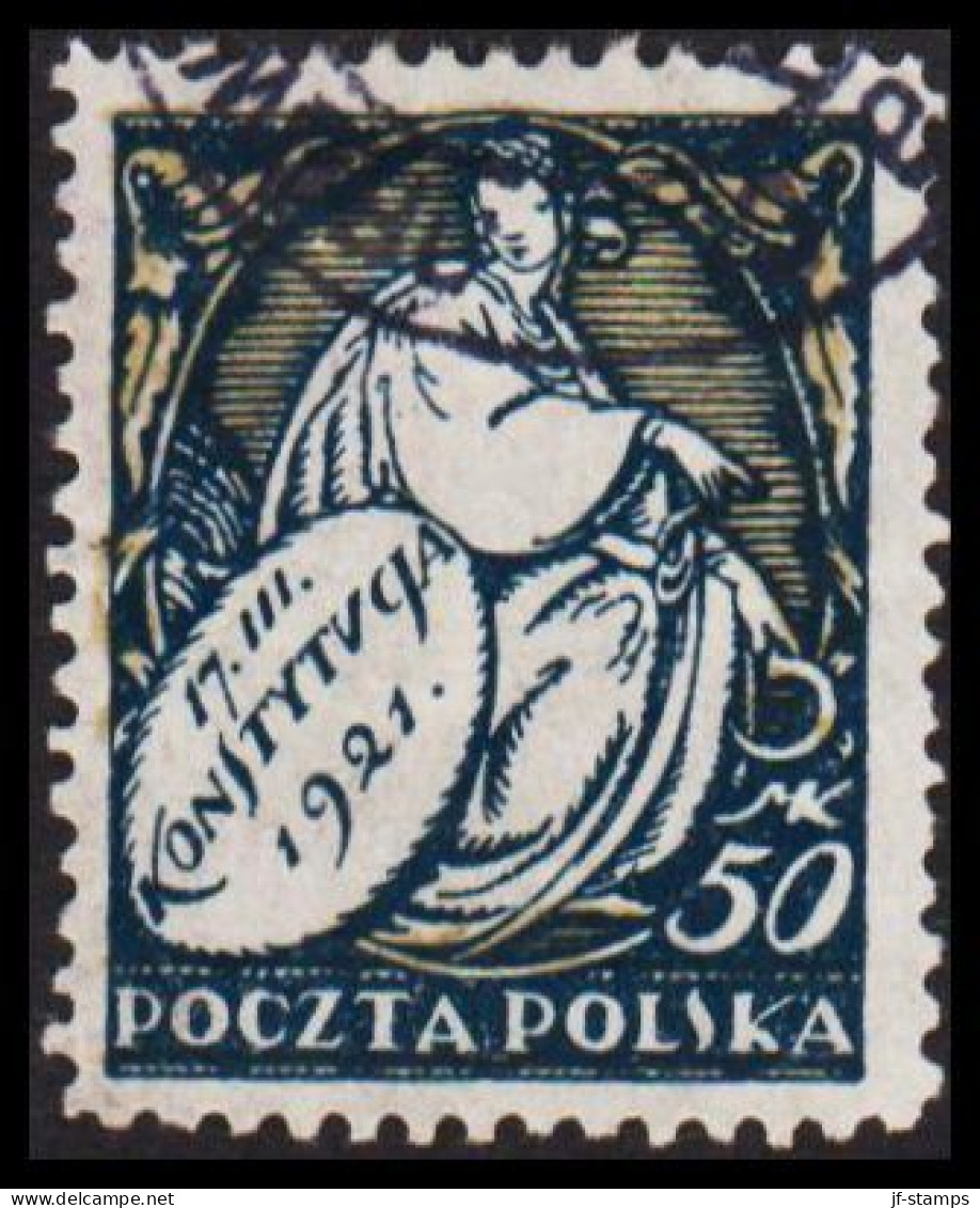 1921. POLSKA.  March Constitution 50 M.  (Michel 170) - JF545898 - Gebruikt