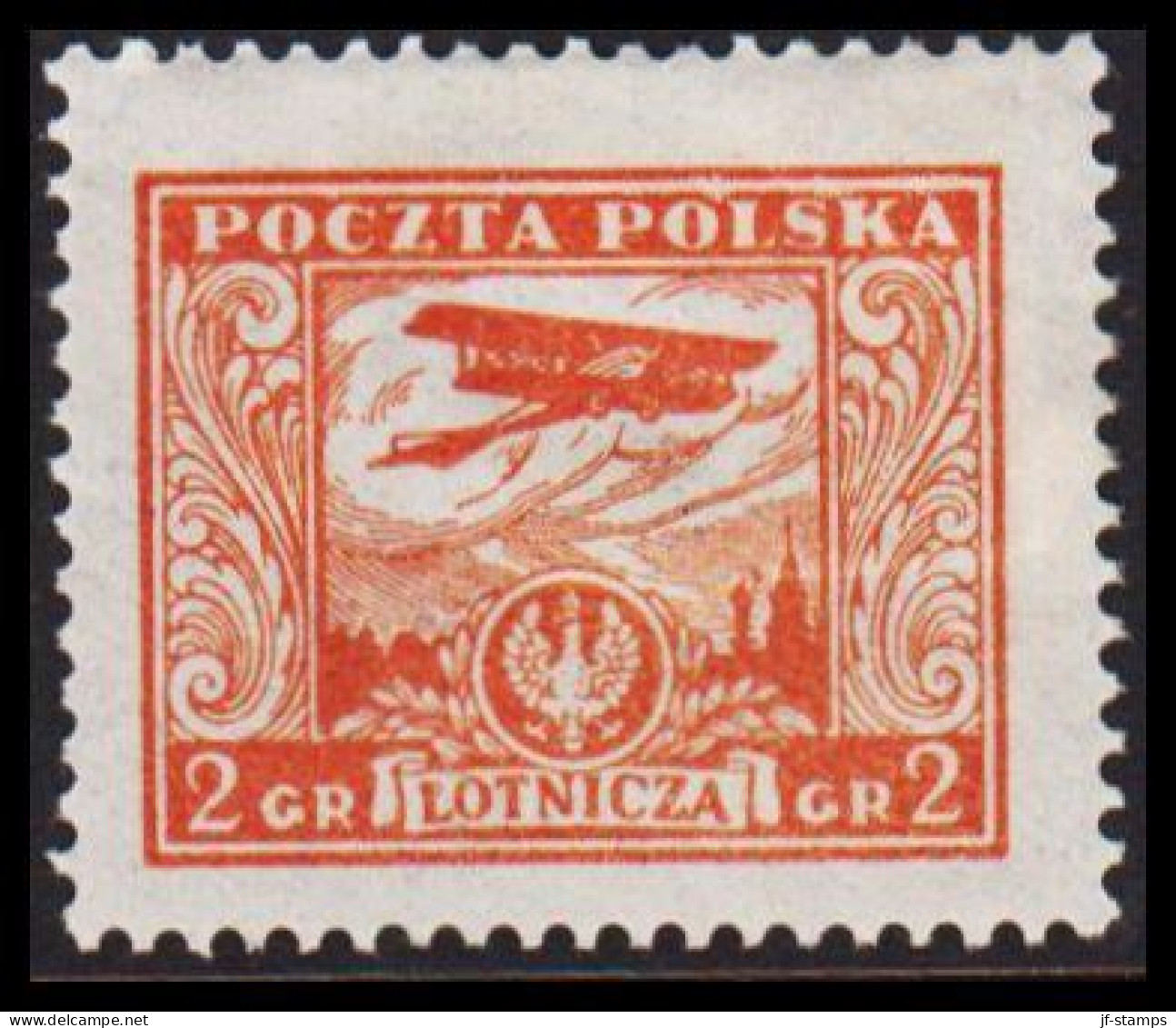 1925. POLSKA.  AIR MAIL LOTNICZA Plane LVG System Schneider 2 GR.  Hinged. (Michel 225) - JF545905 - Ongebruikt