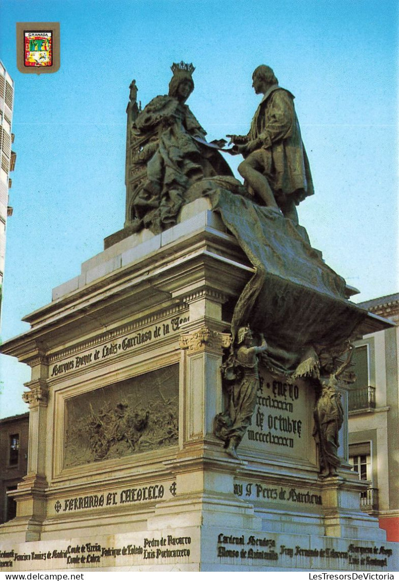 ESPAGNE - Granada - Monument à Isabelle La Reine Catholique Et Christophe Colomb - Statues - Carte Postale - Granada