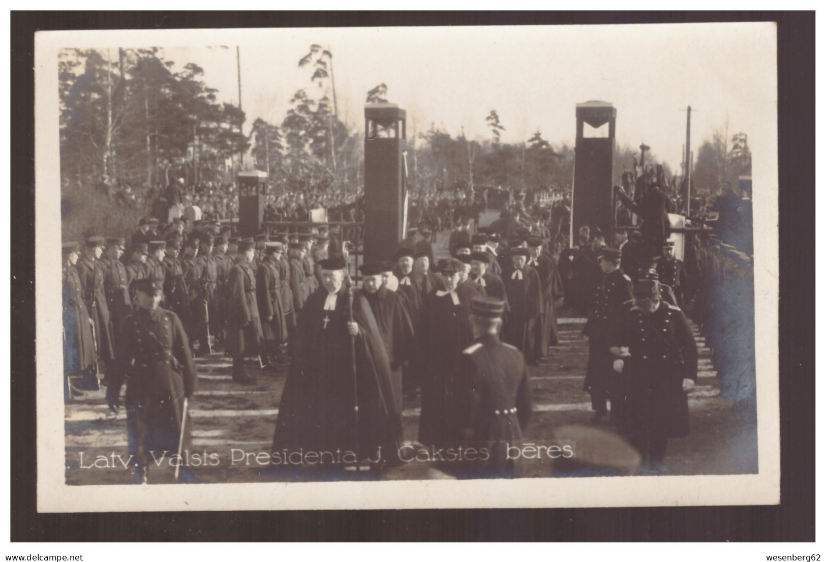 LATVIA Riga Latvijas Valsts Prezidenta J. Čakstes Bēres 1927 Photopostcard - Letland