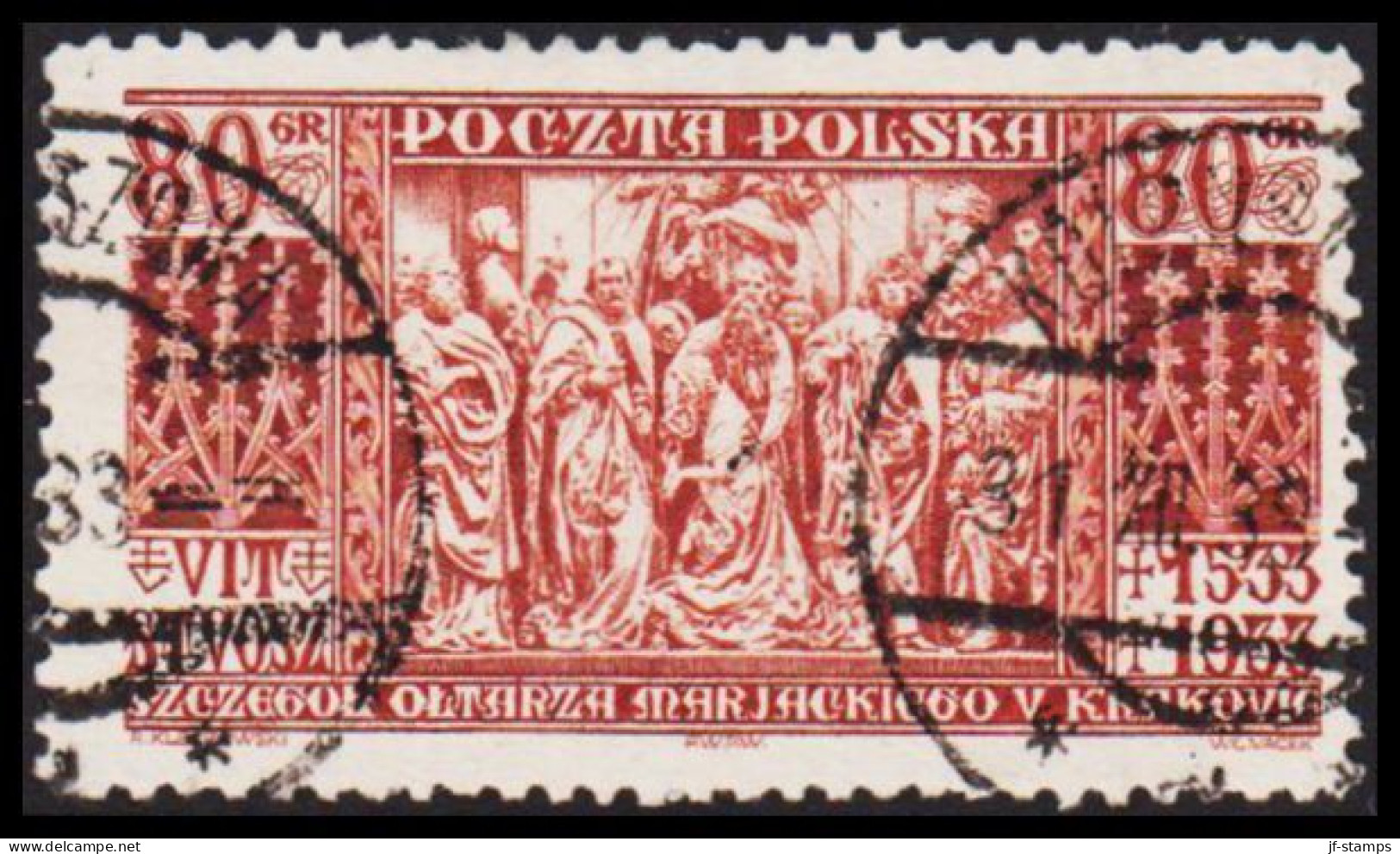 1933. POLSKA.  Veit Stoss 80 GR.  (Michel 282) - JF545911 - Used Stamps