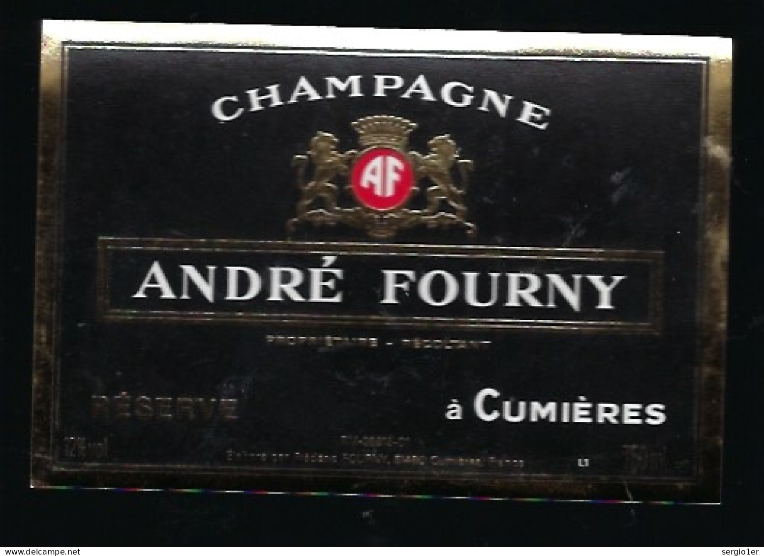 Etiquette Champagne Réserve André Fourny Cumieres  Marne 51  Avec Collerette - Champagne