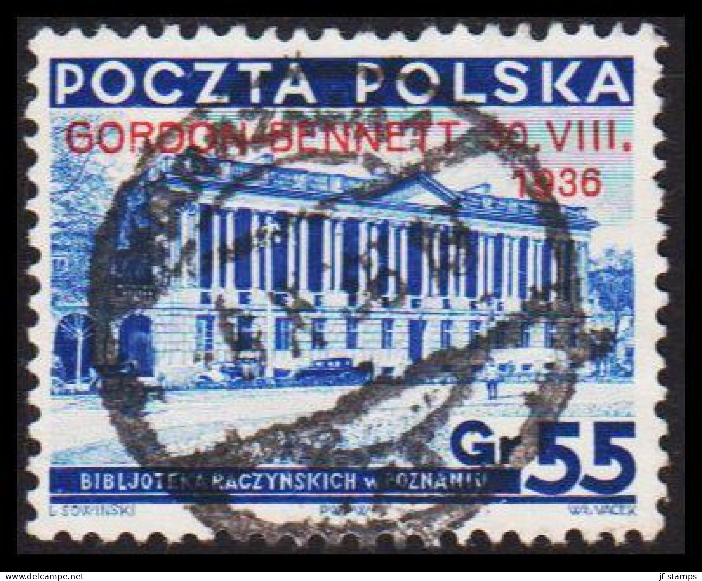 1936. POLSKA.  GORDON BENNET Overprint On 55 Gr.  (Michel 314) - JF545914 - Oblitérés