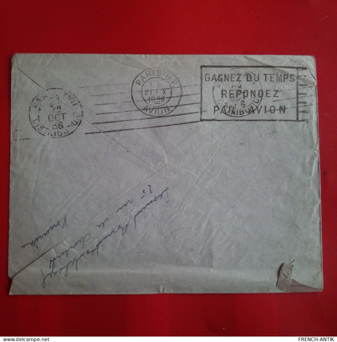 LETTRE NOUVELLE CALEDONIE NOUMEA POUR PARIS 1936 - Cartas & Documentos