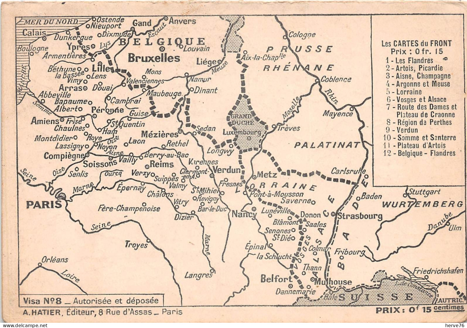 Militaria -guerre 1914 - Correspondance Des Armées - Franchise Militaire - Les Cartes Du Front - N° 11 Plateau D'Artois - Guerre 1914-18