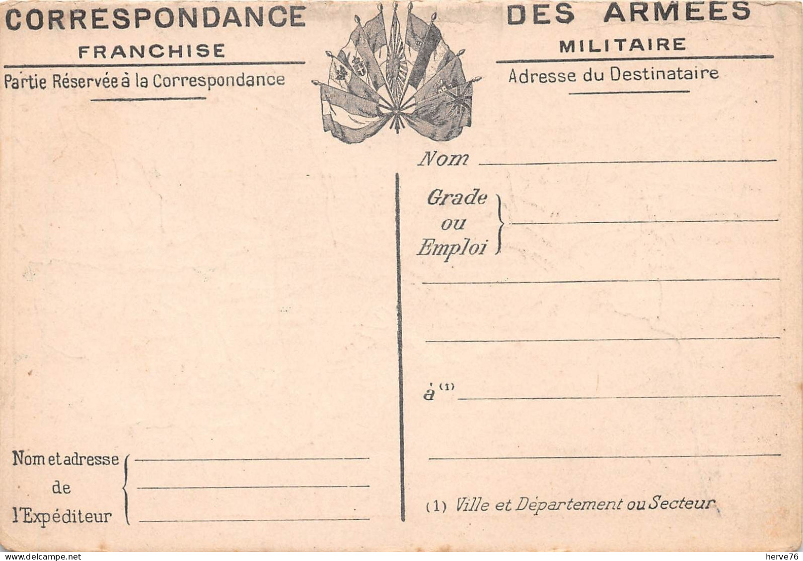 Militaria -guerre 1914 - Correspondance Des Armées - Franchise Militaire - Les Cartes Du Front - N° 11 Plateau D'Artois - Guerre 1914-18
