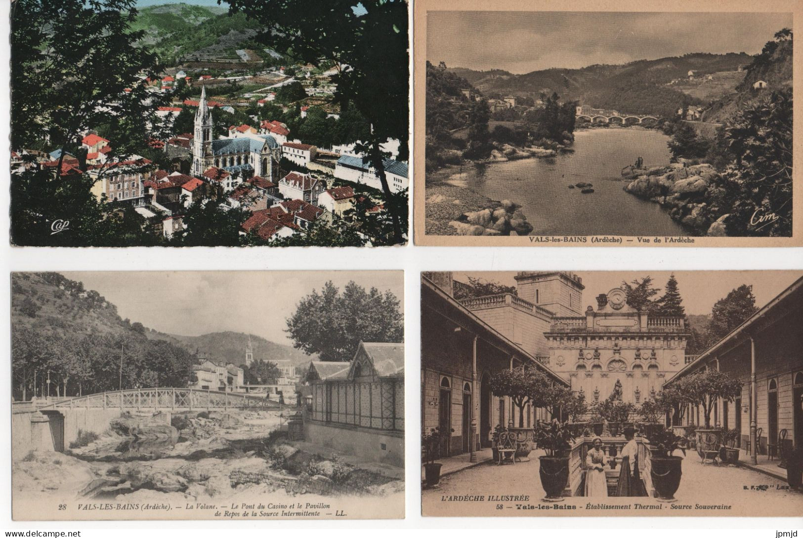 07 - VALS LES BAINS -  Lot De 16 Cartes Postales Format 9 X 14 Cm - Lot N° 1  - (R011) - Vals Les Bains