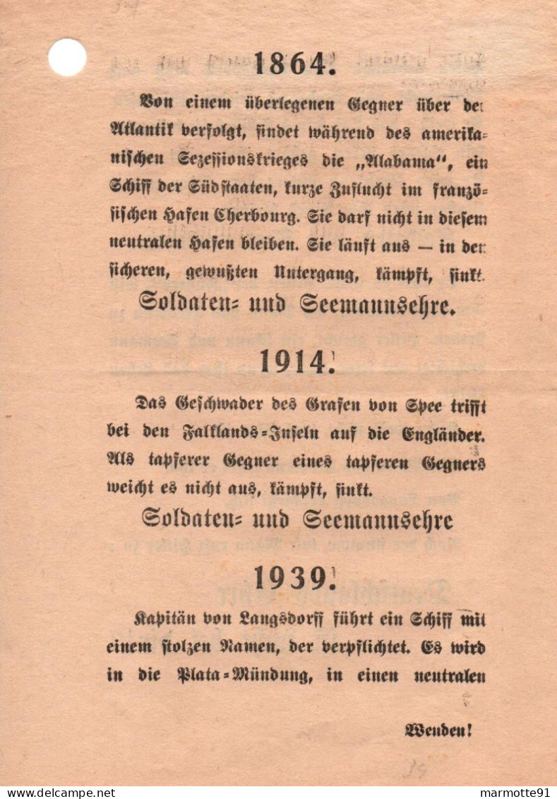 TRACT ANTI ALLEMAND 1939 1940 DROLE DE GUERRE REICH PROPAGANDE    # 1 - 1939-45