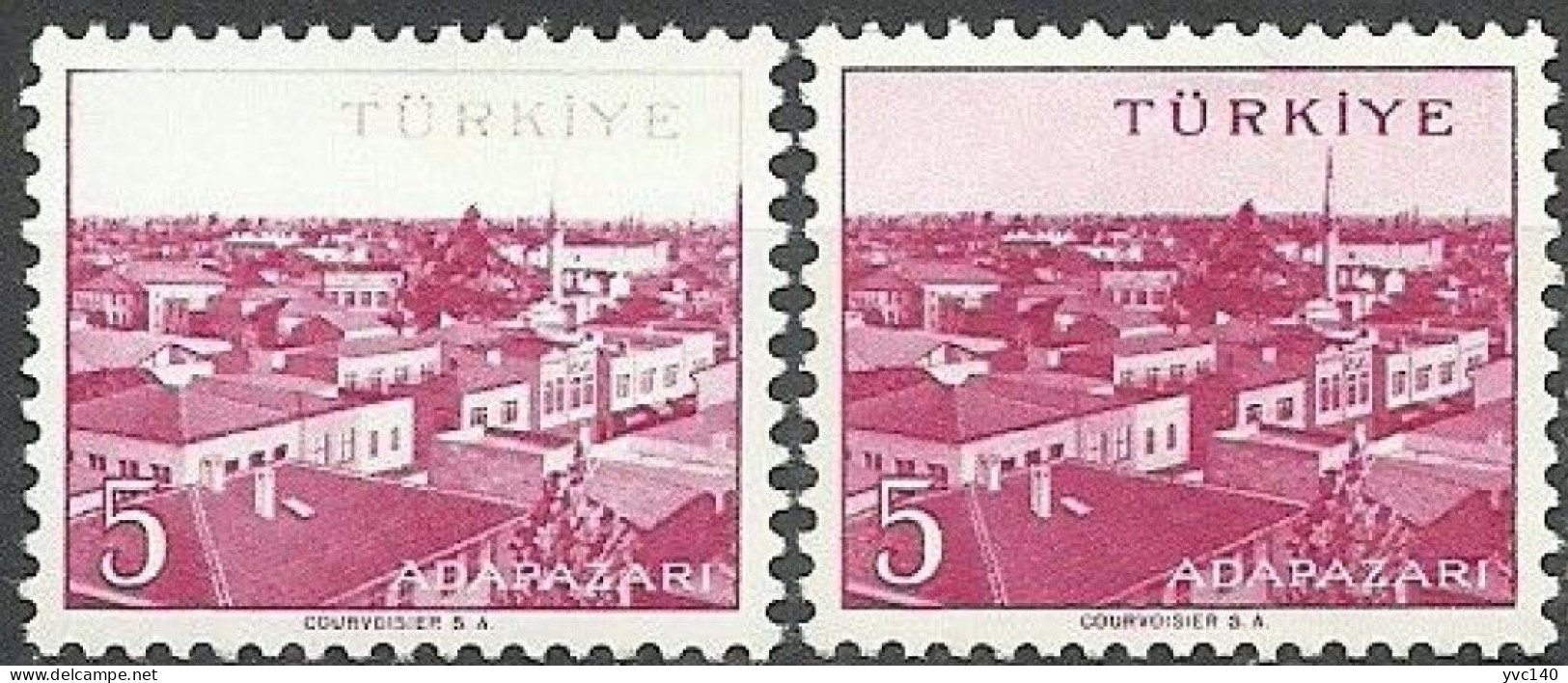 Turkey; 1958 Cities "Adapazari", Color Tone ERROR MNH** - Ungebraucht