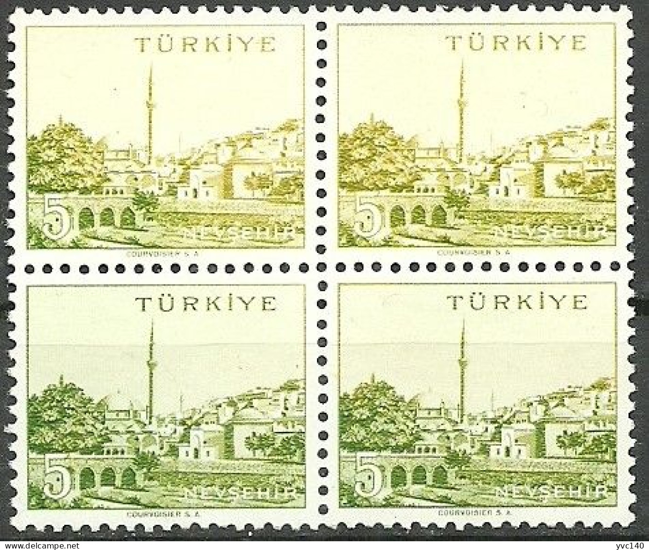 Turkey; 1958 Cities "Nevsehir", Color Tone ERROR MNH** - Unused Stamps