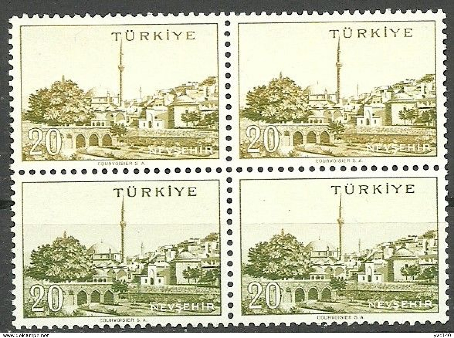 Turkey; 1958 Cities "Nevsehir", Color Tone ERROR MNH** - Unused Stamps