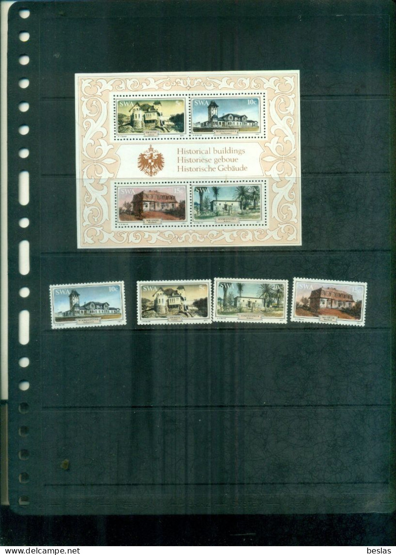 AFRIQUE DU SUD OUEST  MAISONS HISTORIQUES 4 VAL + BF NEUFS  A PARTIR DE 1.25 EUROS - Afrique Du Sud-Ouest (1923-1990)