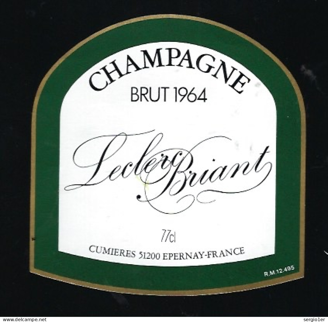 Etiquette Champagne Brut Millesime 1964 Leclerc Briant  Cumieres  Marne 51 - Champan
