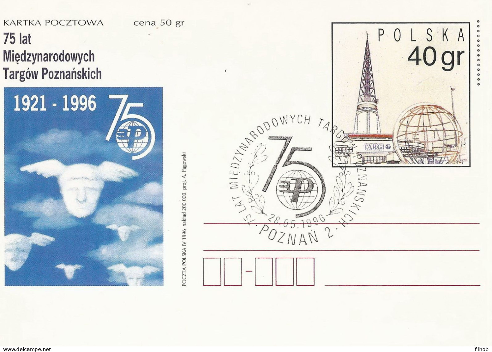 Poland Postmark D96.05.28 POZNAN: Trade Fairs (analogous) - Stamped Stationery
