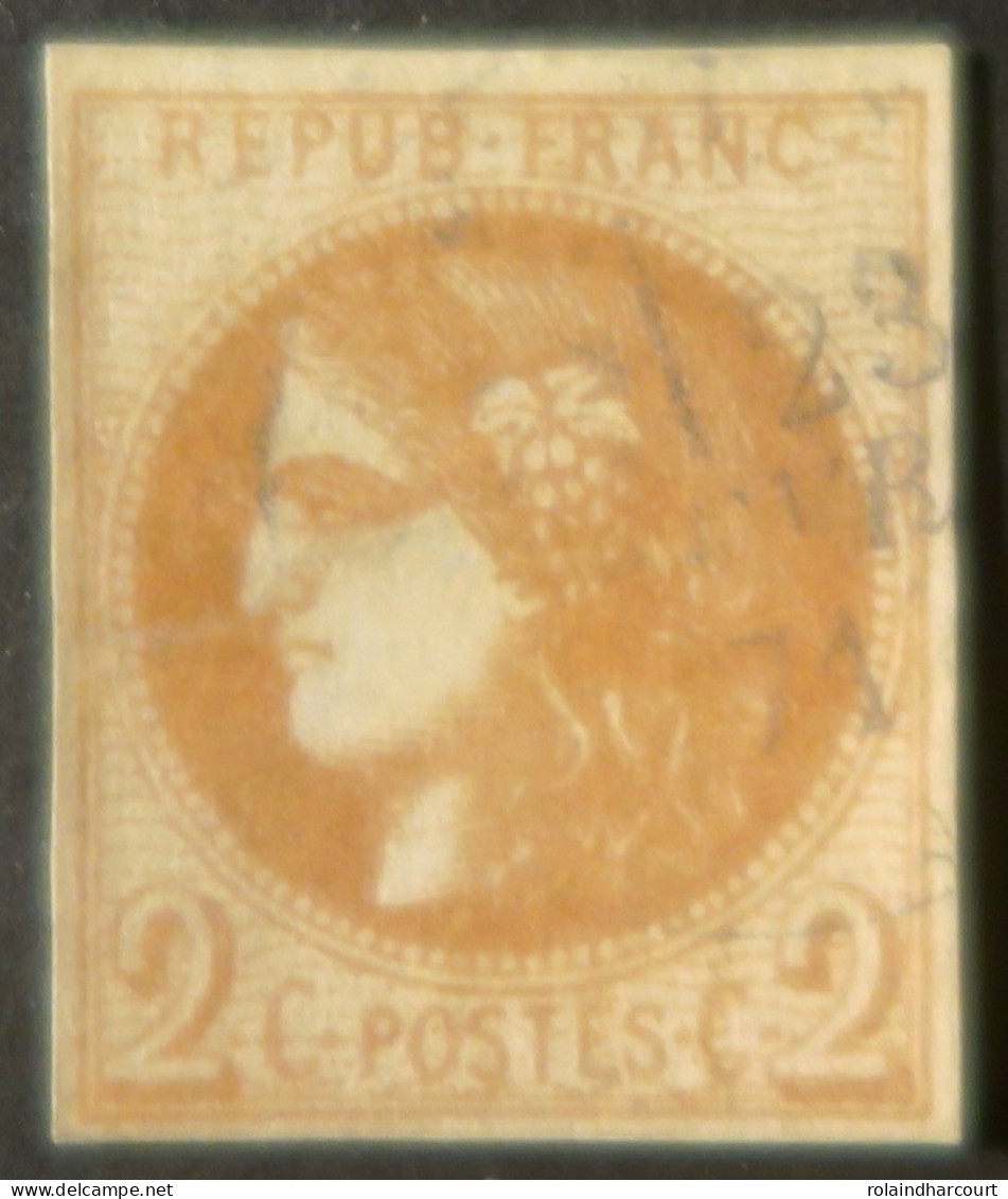 X1146 - FRANCE - CERES / EMISSION DE BORDEAUX N°40B - CàD (type 17) Du 23 AVRIL 1871 - Cote (2024) : 400,00 € - 1870 Bordeaux Printing