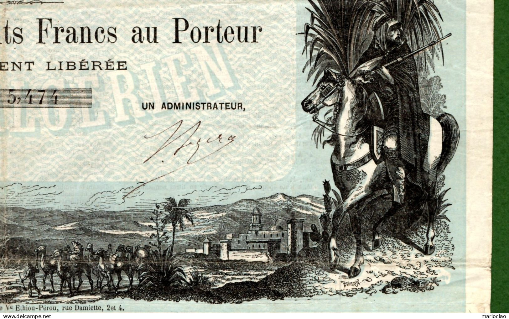 T-CFR Compagnie des Chemins de Fer de l'Est Algerien 1886