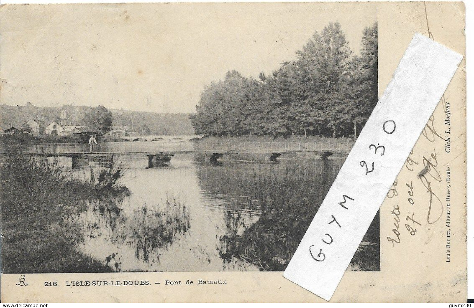 L'ISLE Sur Le DOUBS Pont De Bateaux - Isle Sur Le Doubs