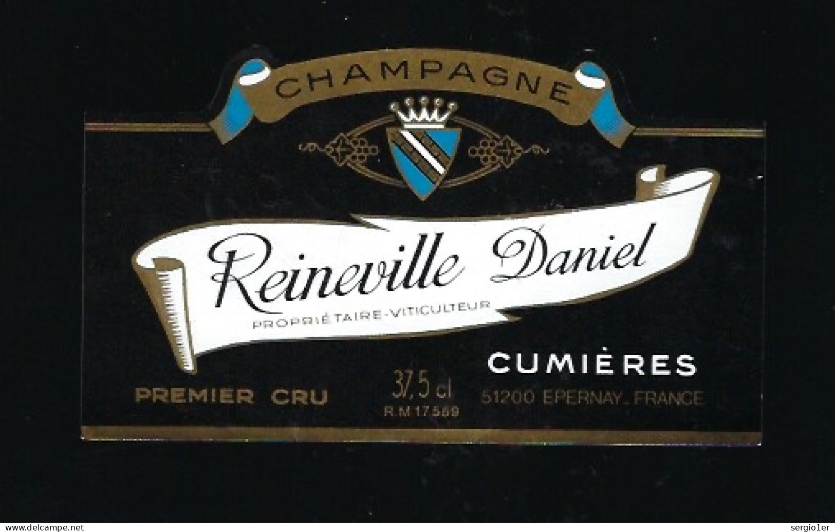 Etiquette Champagne 1er Cru Reineville Daniel   Cumieres  Marne 51 - Champan