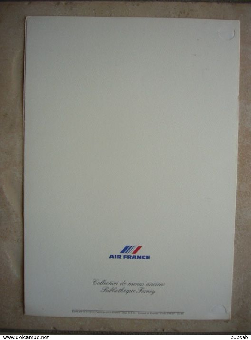 Avion / Airplane / AIR FRANCE / Menu / Vol PARIS - SANTIAGO - Menükarten