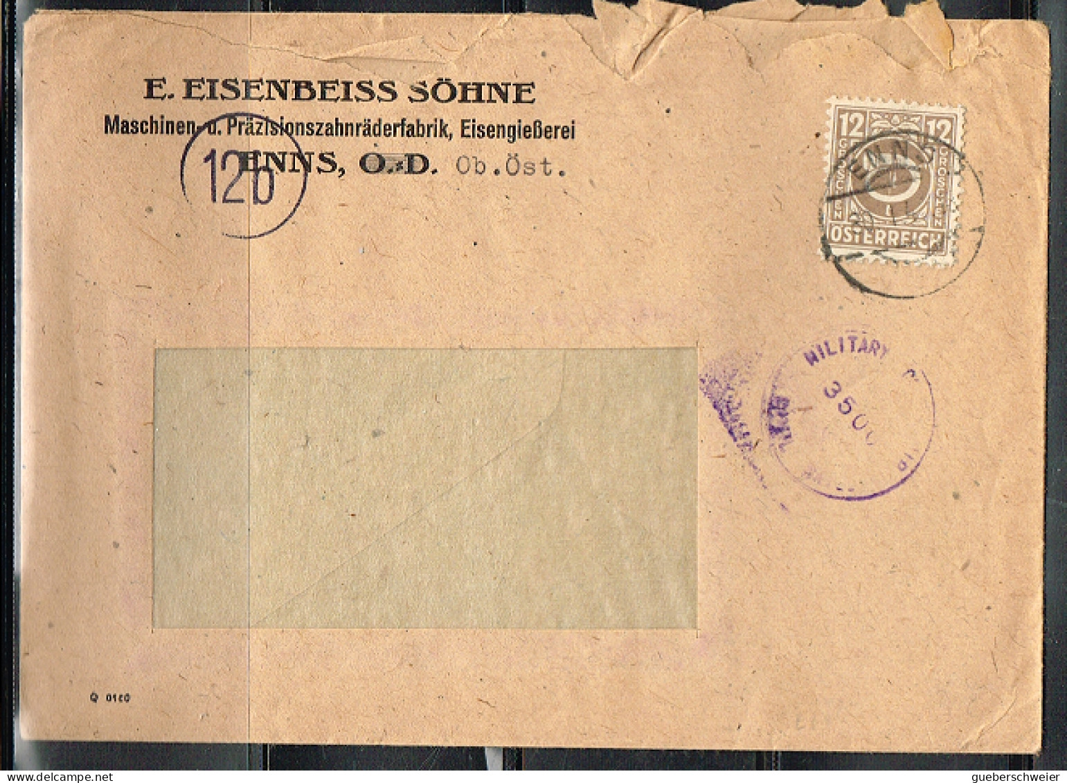 GUE-L89 - AUTRICHE Lettre Commerciale Avec Censure Militaire - WW2