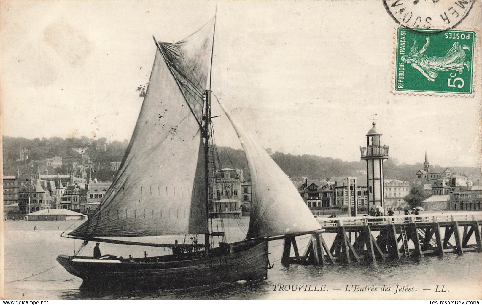 FRANCE - Trouville - L'entrée Des Jetées - Carte Postale Ancienne - Trouville