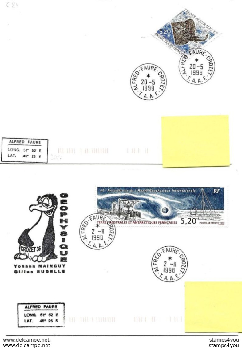 PO - 73 - 4 Enveloppes  Crozet - Cachets Illustrés - Briefe U. Dokumente