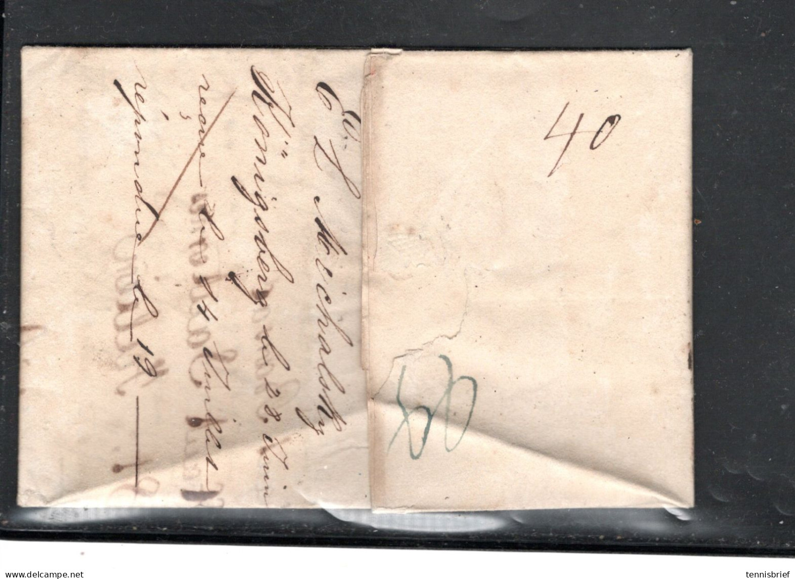 1825 , " KÖNIGSBERG PR" Klarer L2 Mit " C.P.R.5 " Klar , Kpl. Brief N. Frankreich  . Ostpreussen  #204 - Storia Postale